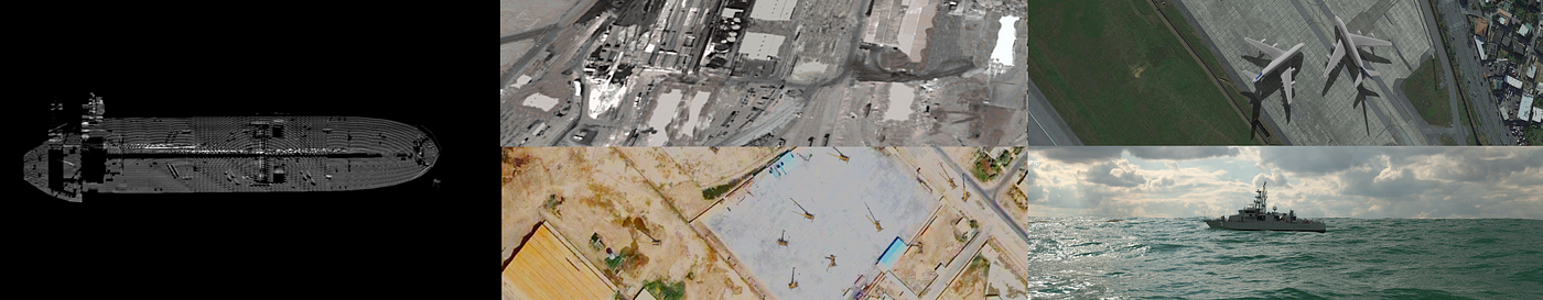 Synthetic multi-spectral, SAR, and nadir and oblique remote sensing imagery produced in Rendered.ai