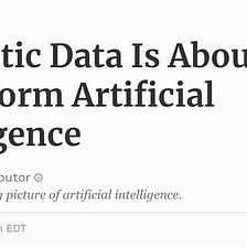 synthetic data article