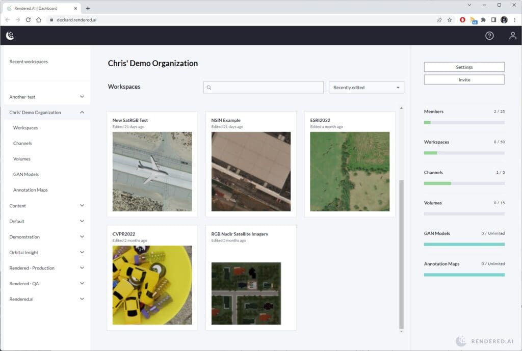 Rendered.ai landing page