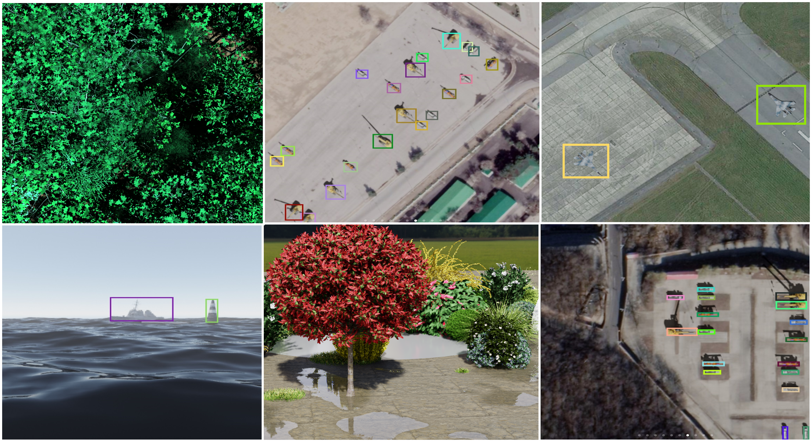 Synthetic data for simulated SAR, RGB, multispectral and hyperspectral.