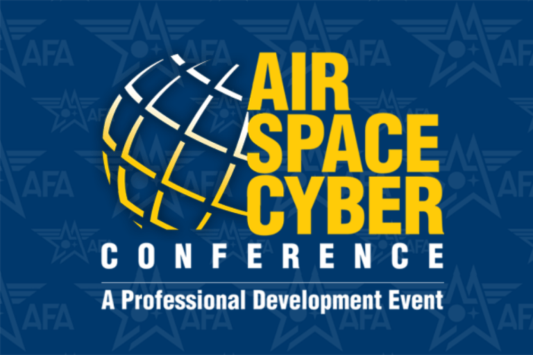 Official logo for the Air, Space & Cyber Conference for 2024.