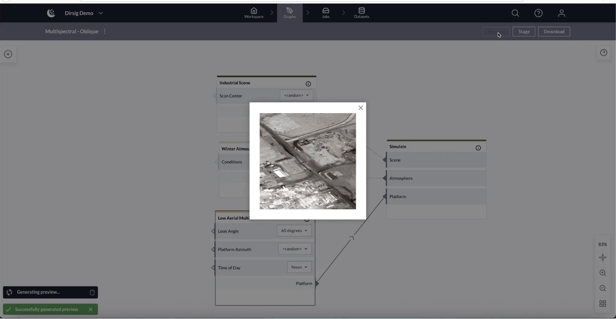 Rendered.ai Platform Tutorial: Using DIRSIG On-Platform