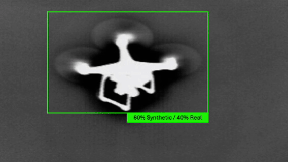 Synthetic data as a service and model development for counter-UAS thermal drone detection.