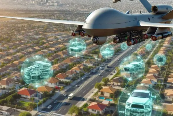 Advanced AI camoflauge and deception technology in drone warfare.