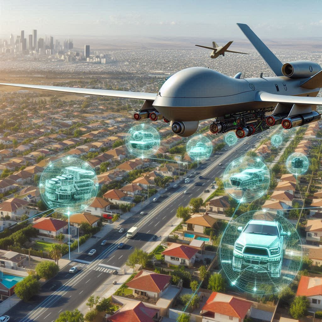 Advanced AI camoflauge and deception technology in drone warfare.